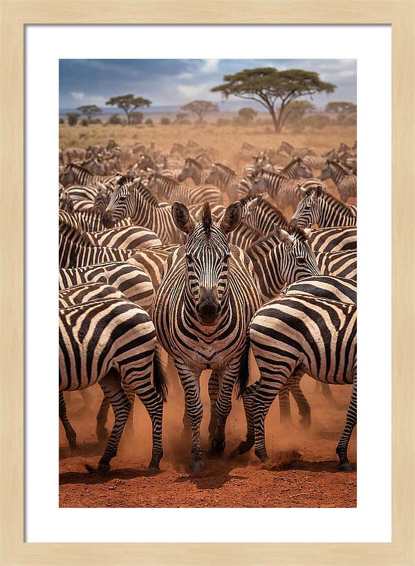 African Zebras In Motion