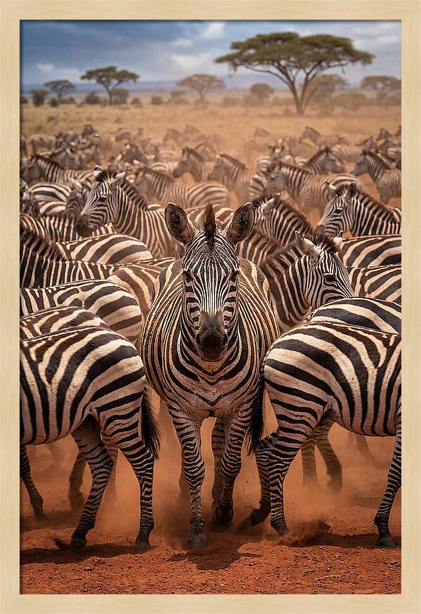African Zebras In Motion