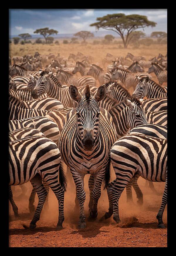 African Zebras In Motion