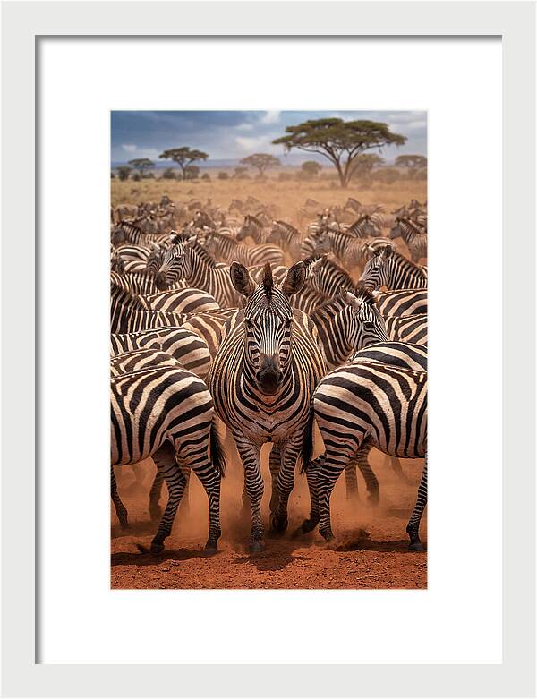 African Zebras In Motion