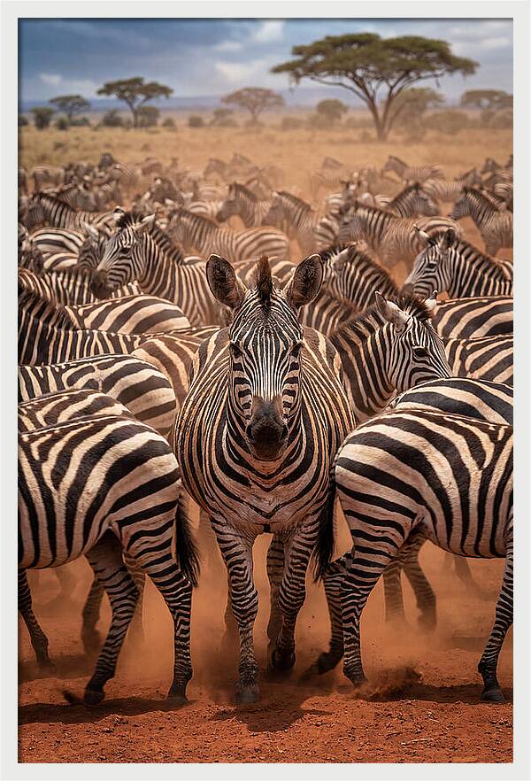 African Zebras In Motion
