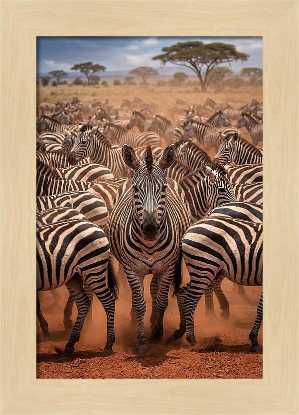 African Zebras In Motion