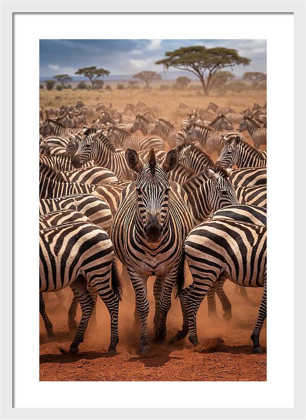 African Zebras In Motion
