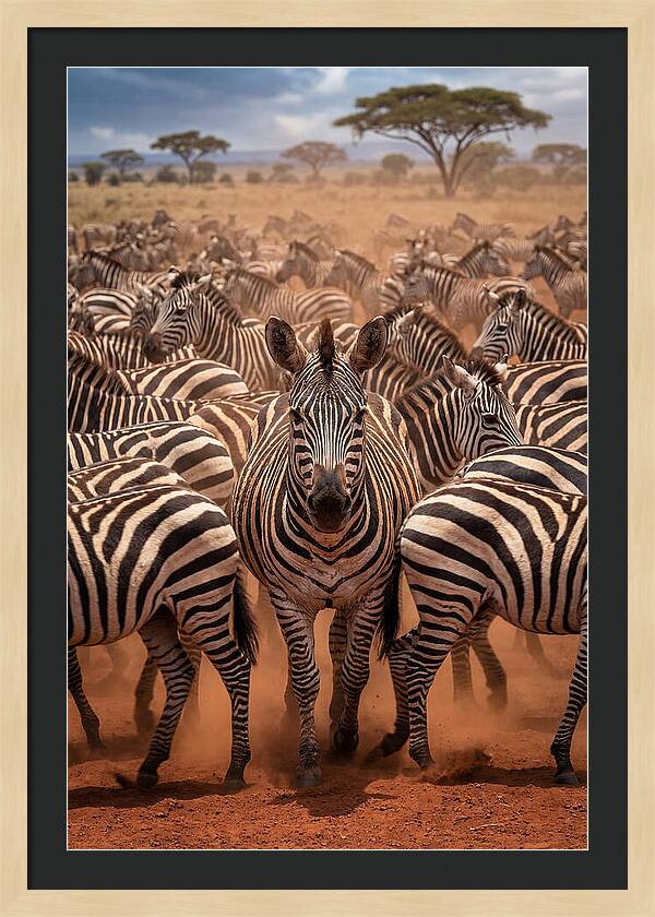 African Zebras In Motion