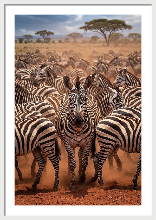 African Zebras In Motion
