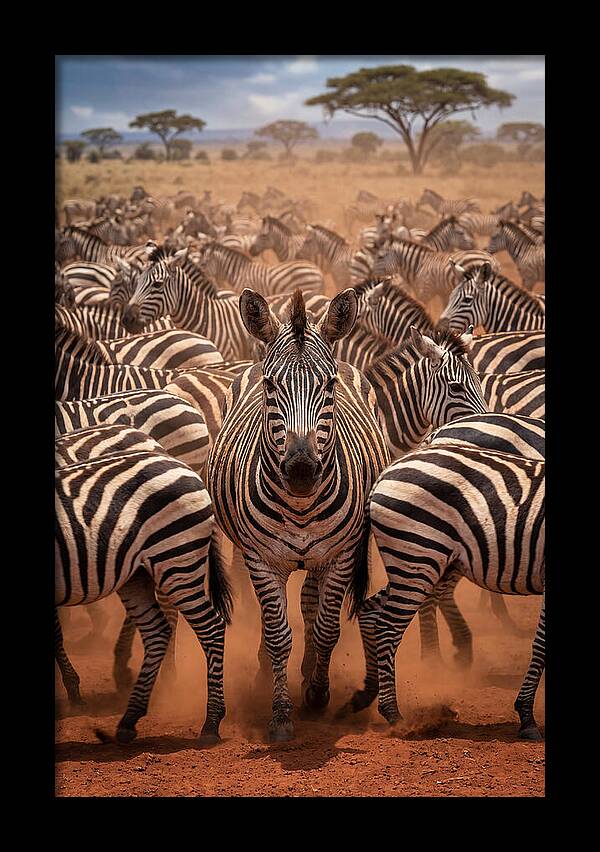 African Zebras In Motion