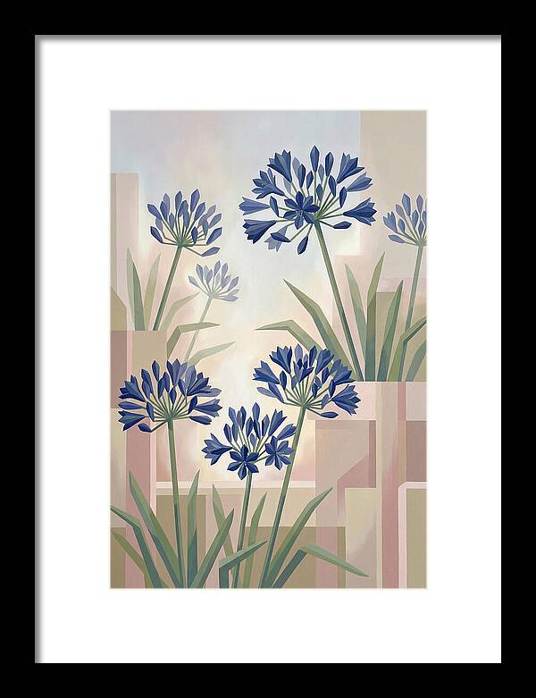 Agapanthus Cluster In Deep Blue