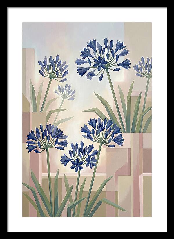 Agapanthus Cluster In Deep Blue