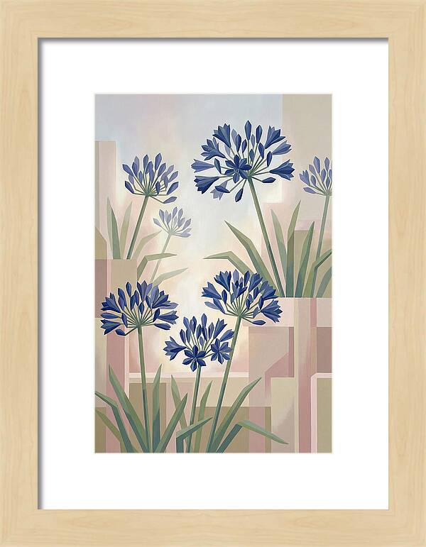 Agapanthus Cluster In Deep Blue