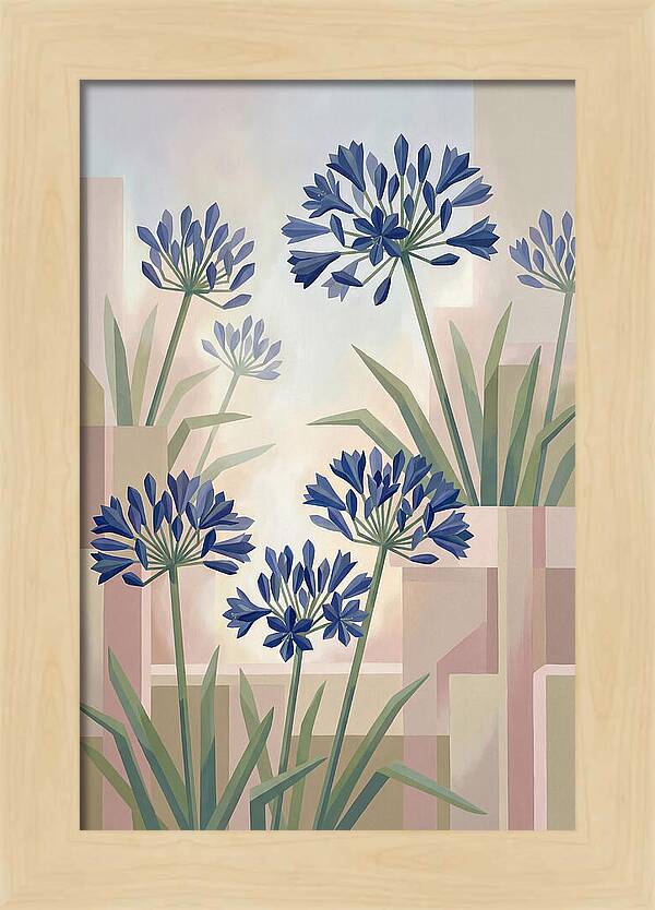 Agapanthus Cluster In Deep Blue