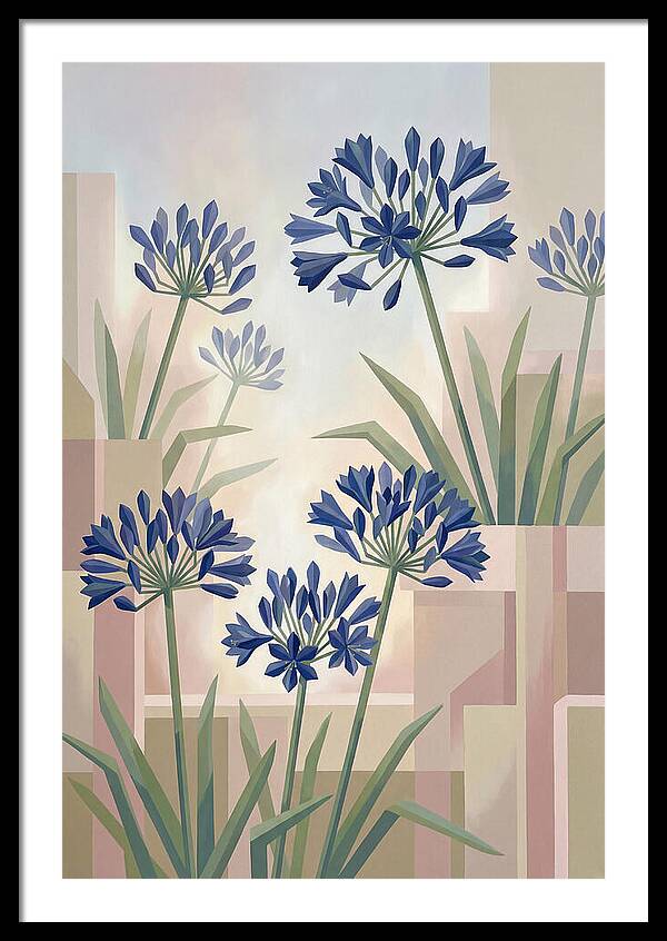 Agapanthus Cluster In Deep Blue