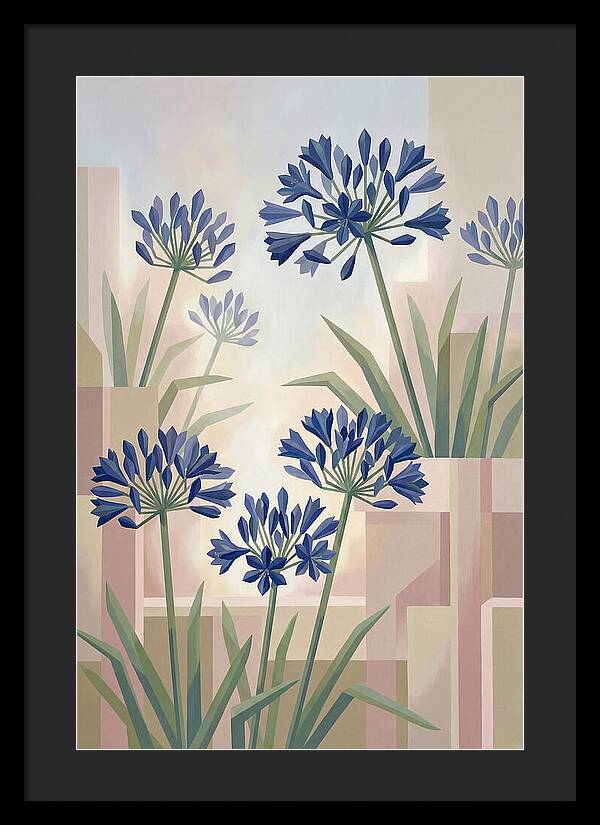 Agapanthus Cluster In Deep Blue