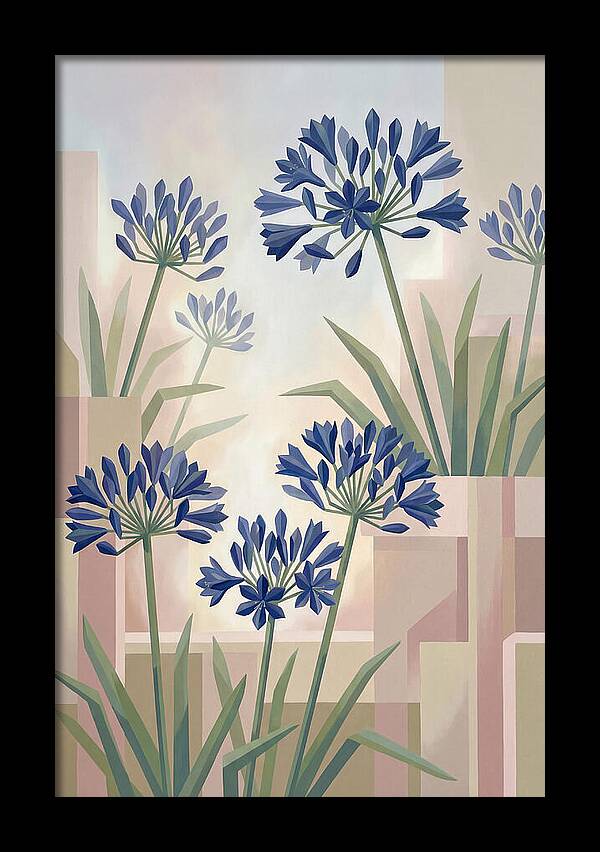 Agapanthus Cluster In Deep Blue