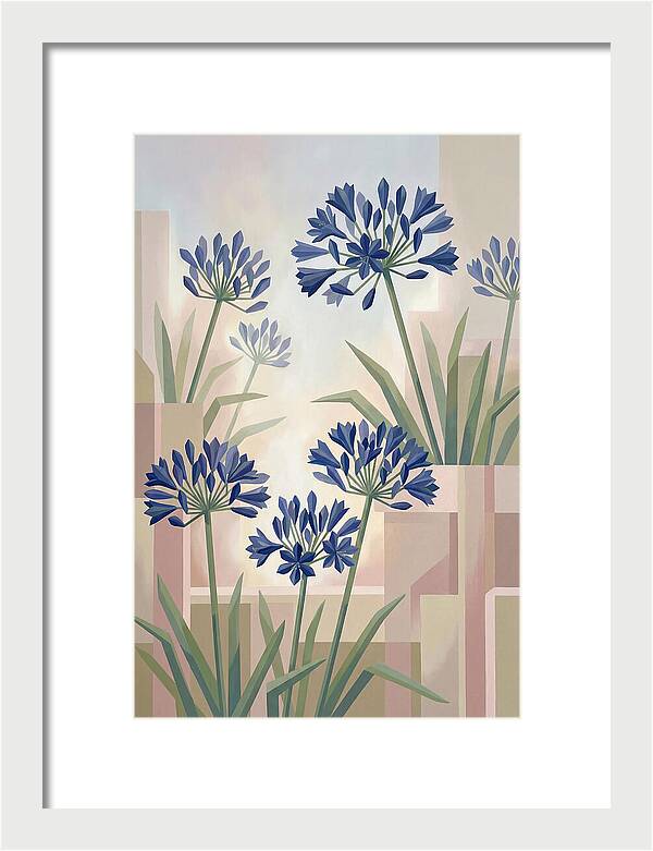 Agapanthus Cluster In Deep Blue