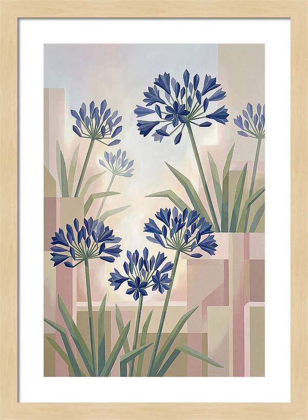 Agapanthus Cluster In Deep Blue