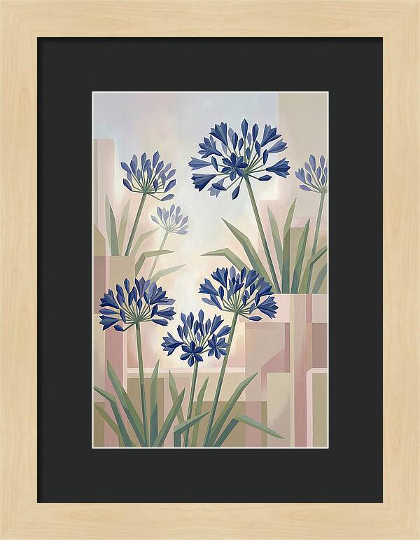 Agapanthus Cluster In Deep Blue