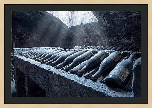 Aging Wine Bottles In Cellar