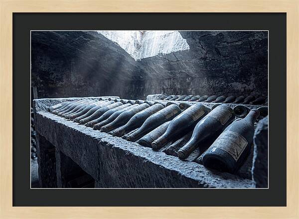 Aging Wine Bottles In Cellar