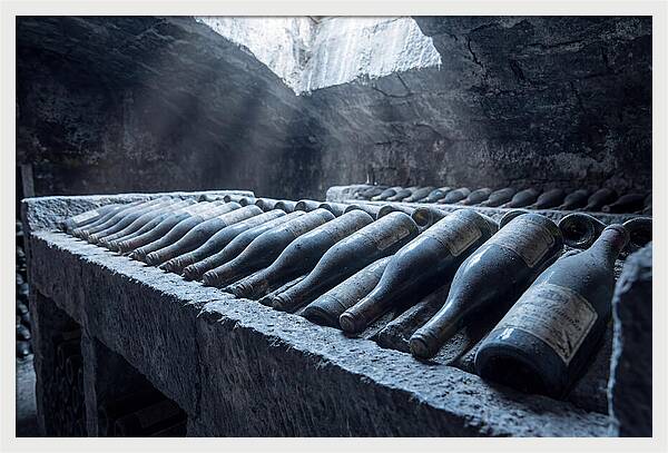 Aging Wine Bottles In Cellar