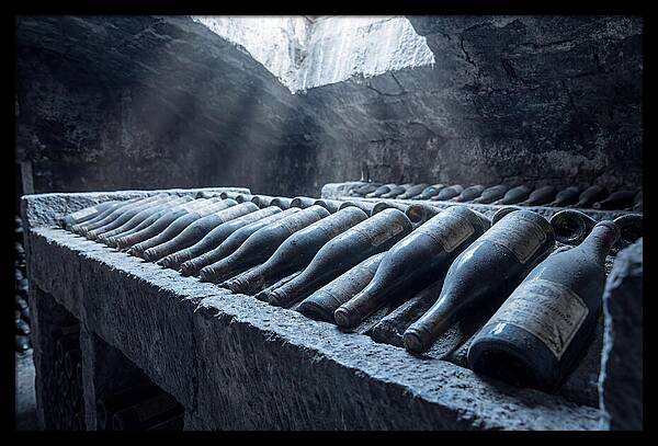 Aging Wine Bottles In Cellar