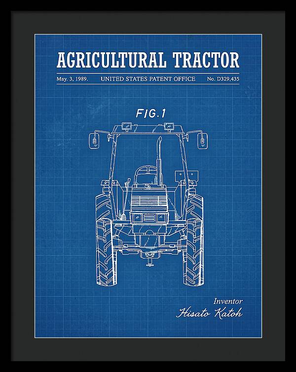Agricultural Tractor Blueprint Patent Usd329435s