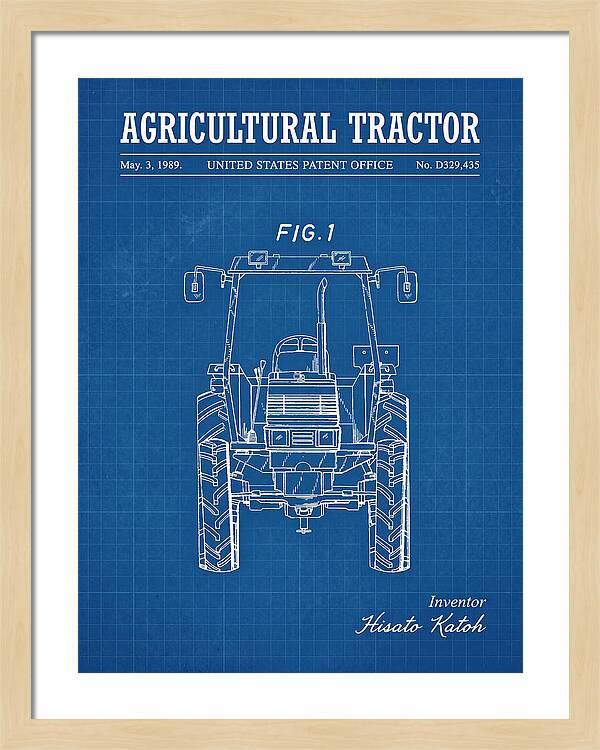 Agricultural Tractor Blueprint Patent Usd329435s
