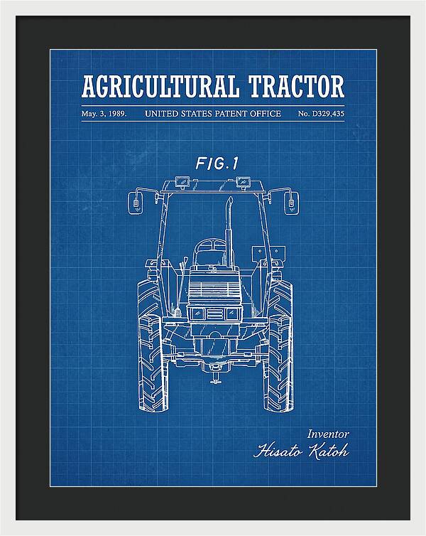 Agricultural Tractor Blueprint Patent Usd329435s