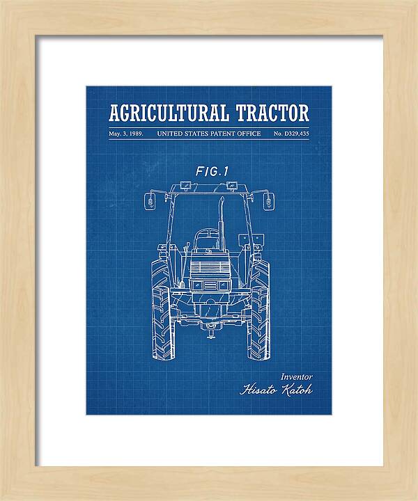Agricultural Tractor Blueprint Patent Usd329435s