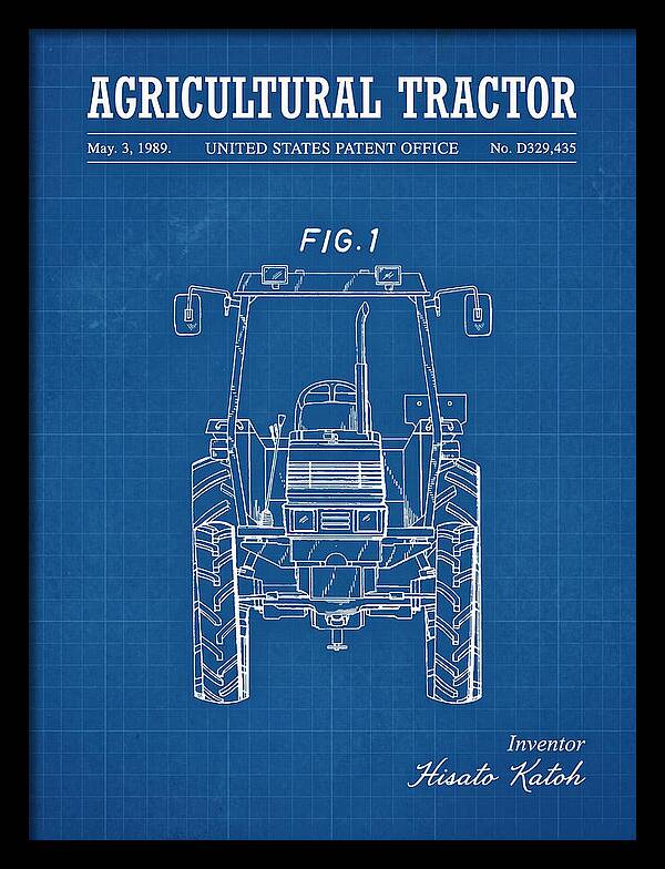 Agricultural Tractor Blueprint Patent Usd329435s