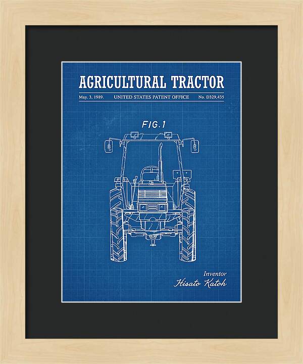 Agricultural Tractor Blueprint Patent Usd329435s
