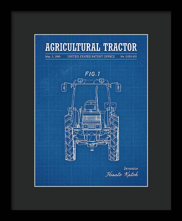 Agricultural Tractor Blueprint Patent Usd329435s