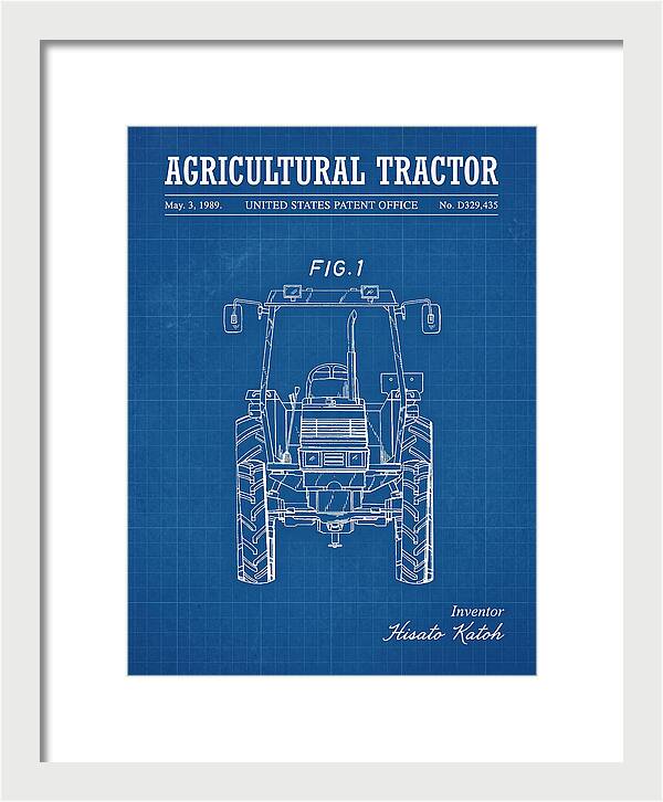 Agricultural Tractor Blueprint Patent Usd329435s