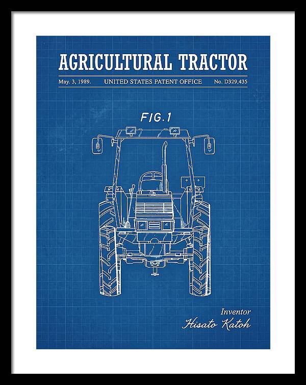 Agricultural Tractor Blueprint Patent Usd329435s