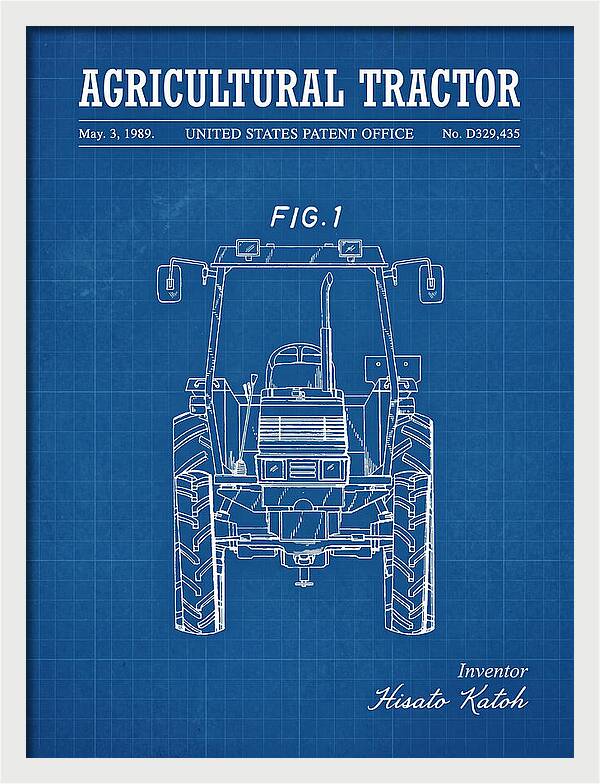Agricultural Tractor Blueprint Patent Usd329435s
