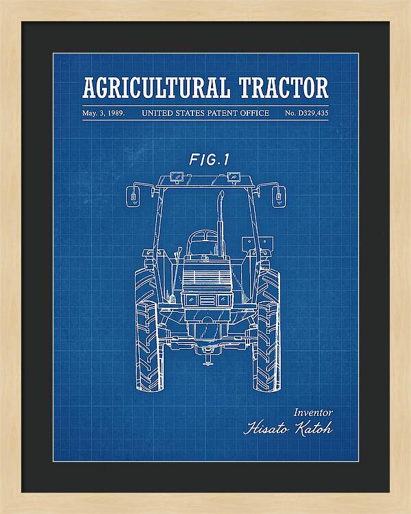 Agricultural Tractor Blueprint Patent Usd329435s