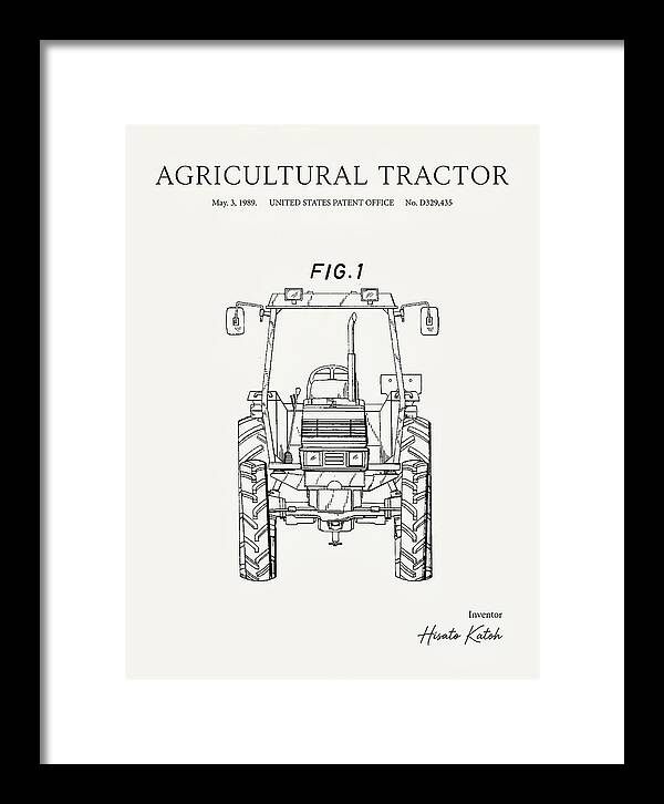 Agricultural Tractor Minimalist Patent Usd329435s