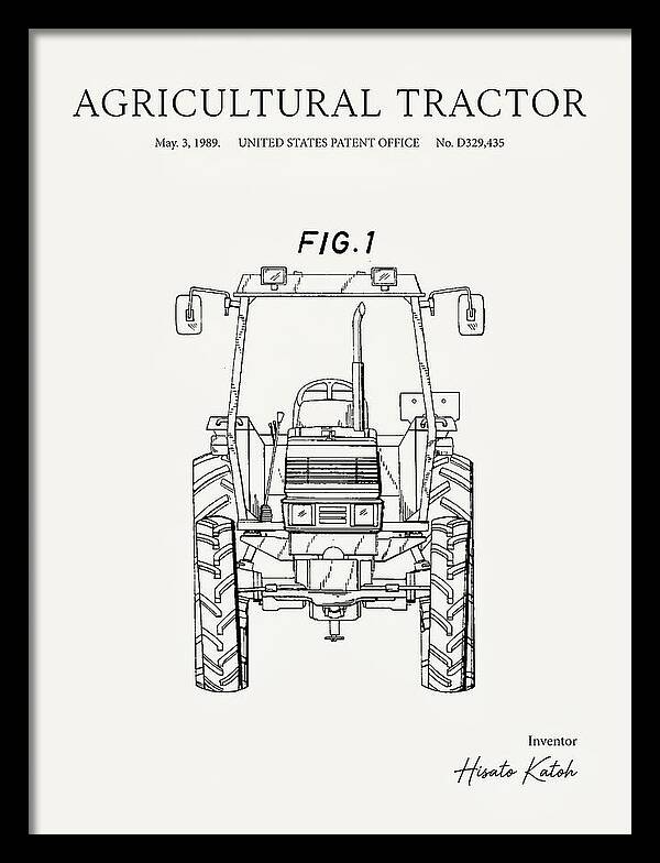 Agricultural Tractor Minimalist Patent Usd329435s