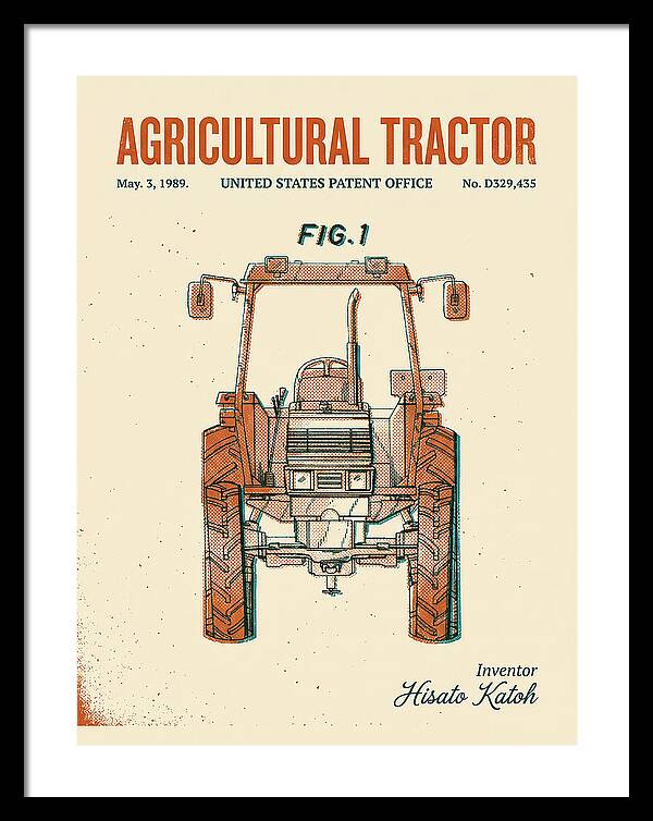 Agricultural Tractor Retro Patent Usd329435s