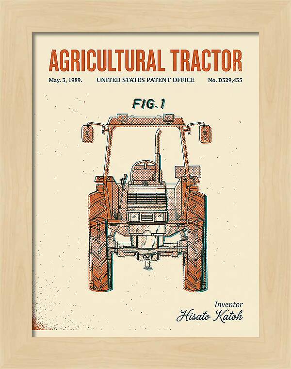 Agricultural Tractor Retro Patent Usd329435s