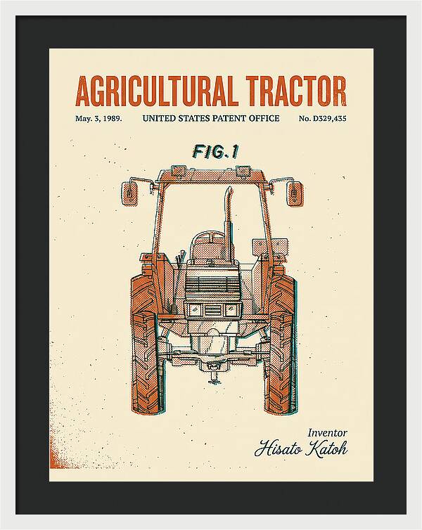Agricultural Tractor Retro Patent Usd329435s