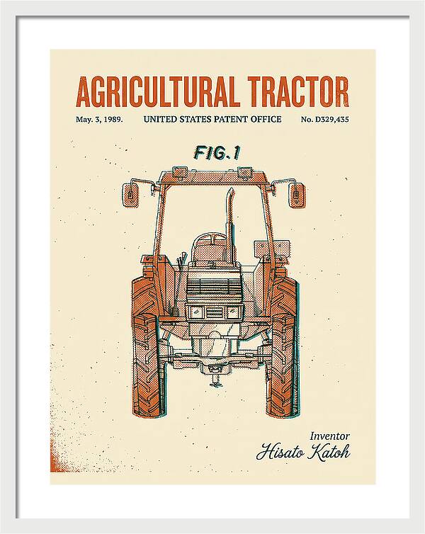 Agricultural Tractor Retro Patent Usd329435s