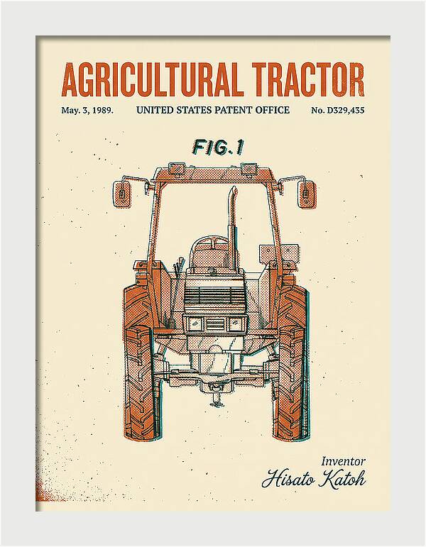 Agricultural Tractor Retro Patent Usd329435s