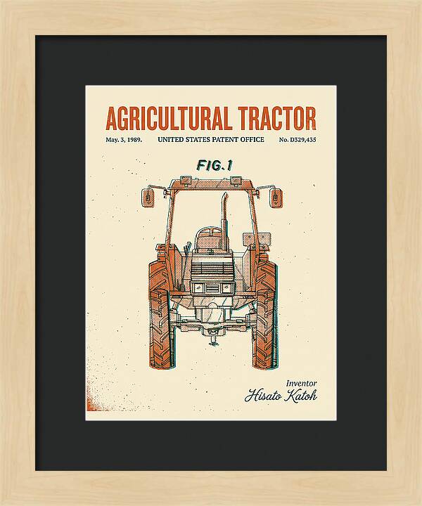 Agricultural Tractor Retro Patent Usd329435s