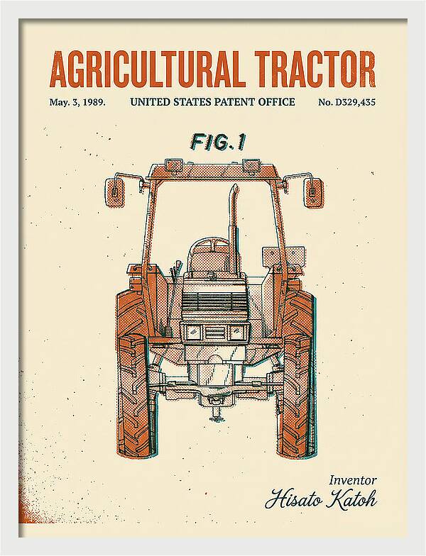 Agricultural Tractor Retro Patent Usd329435s