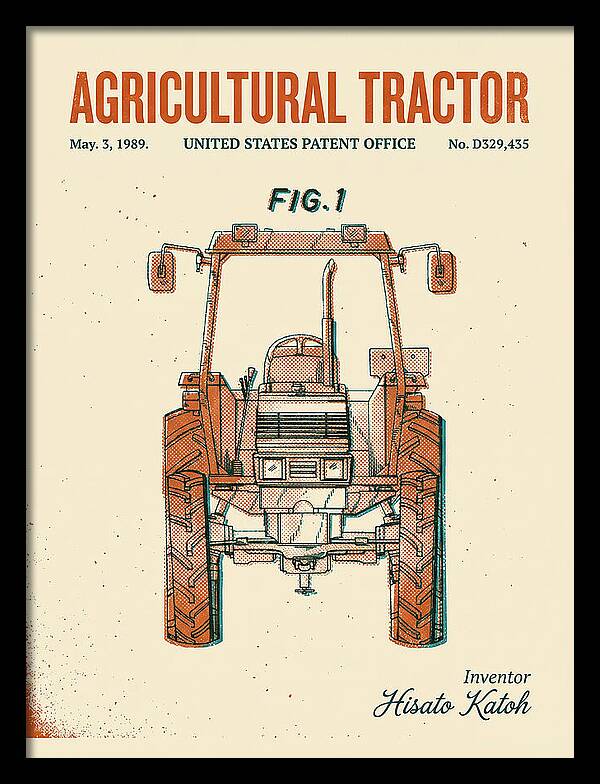 Agricultural Tractor Retro Patent Usd329435s