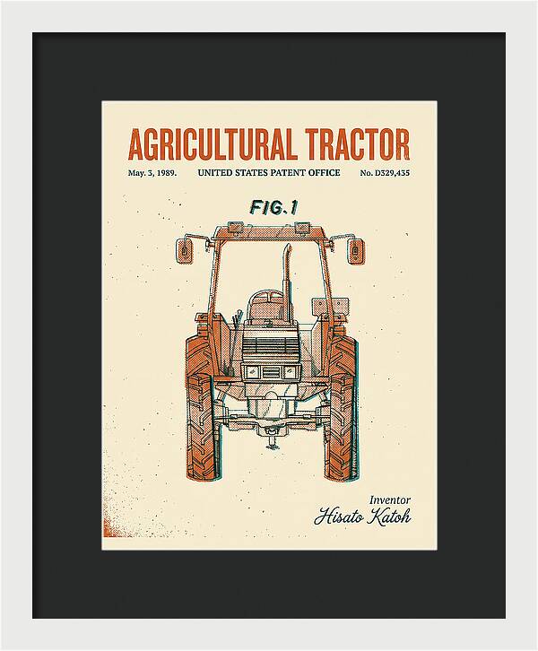 Agricultural Tractor Retro Patent Usd329435s