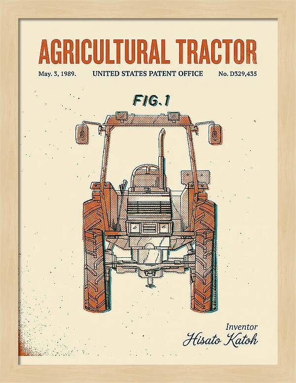 Agricultural Tractor Retro Patent Usd329435s