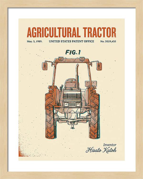 Agricultural Tractor Retro Patent Usd329435s