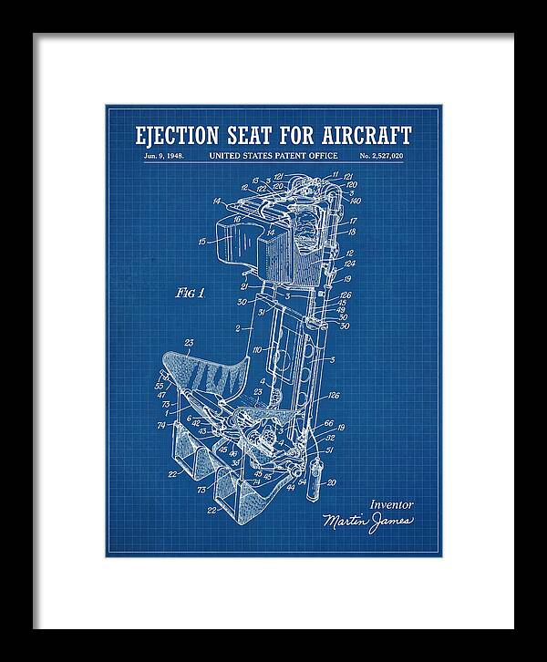 Aircraft Ejection Seat Blueprint Patent Us2527020