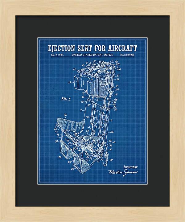 Aircraft Ejection Seat Blueprint Patent Us2527020